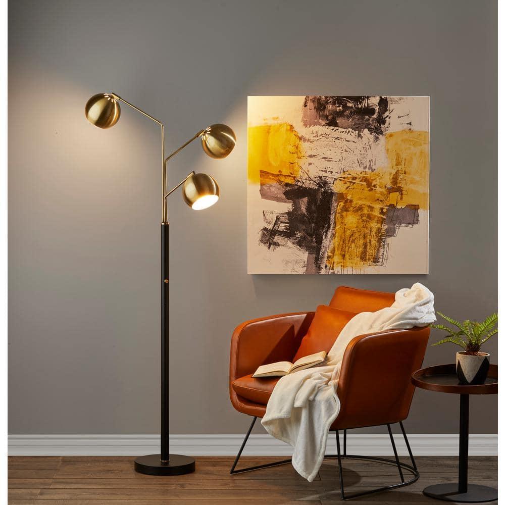 Brooks Metal Triple Head Floor Lamp (68")