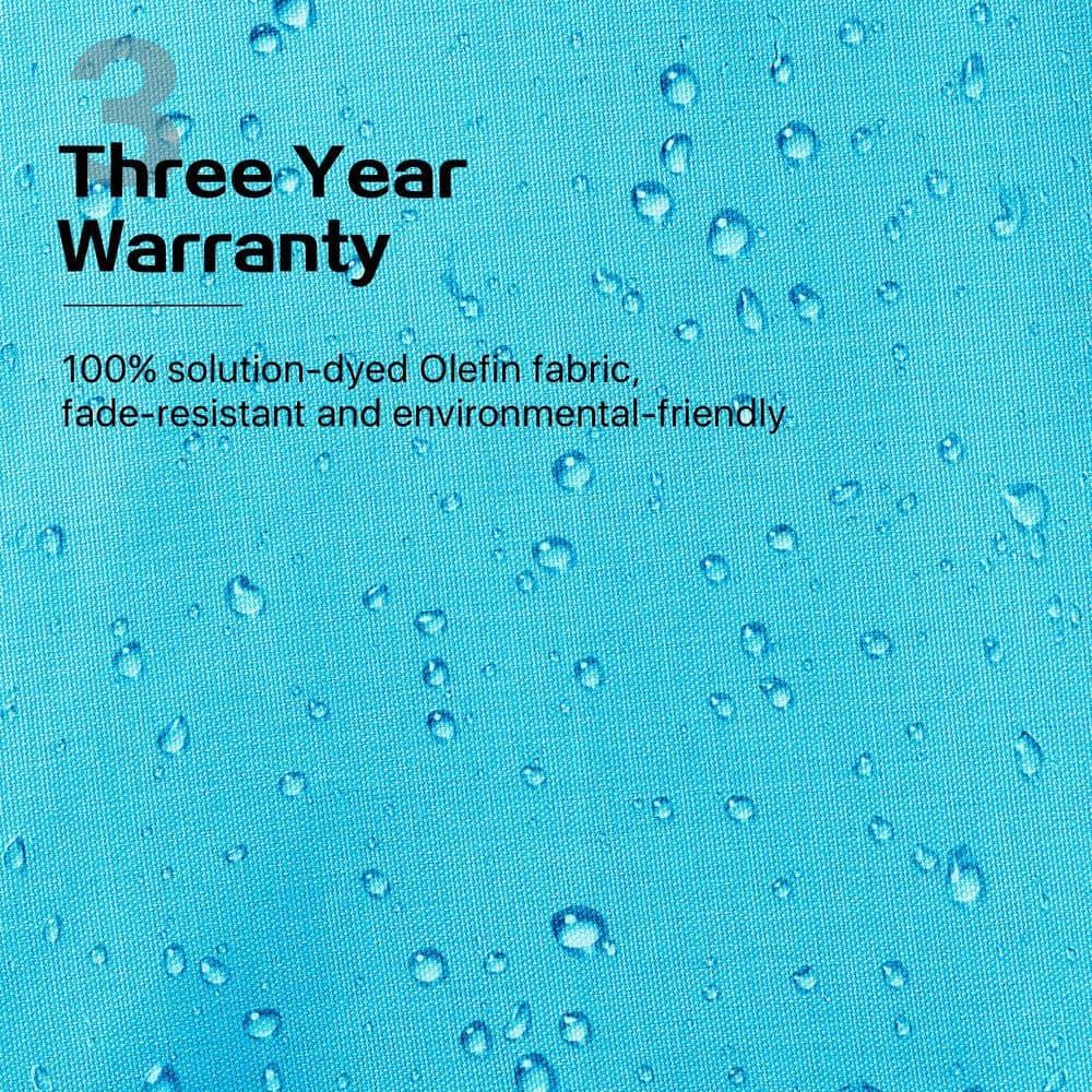 11' Blue Aluminum Patio Offset Cantilever Umbrella with 360° Rotation