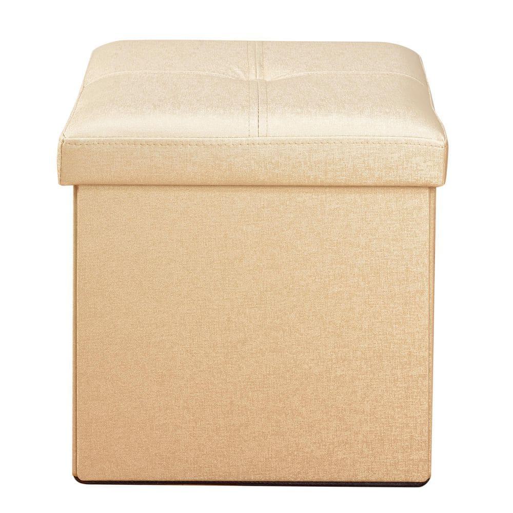 Simplify Luxora Faux Leather Ottoman