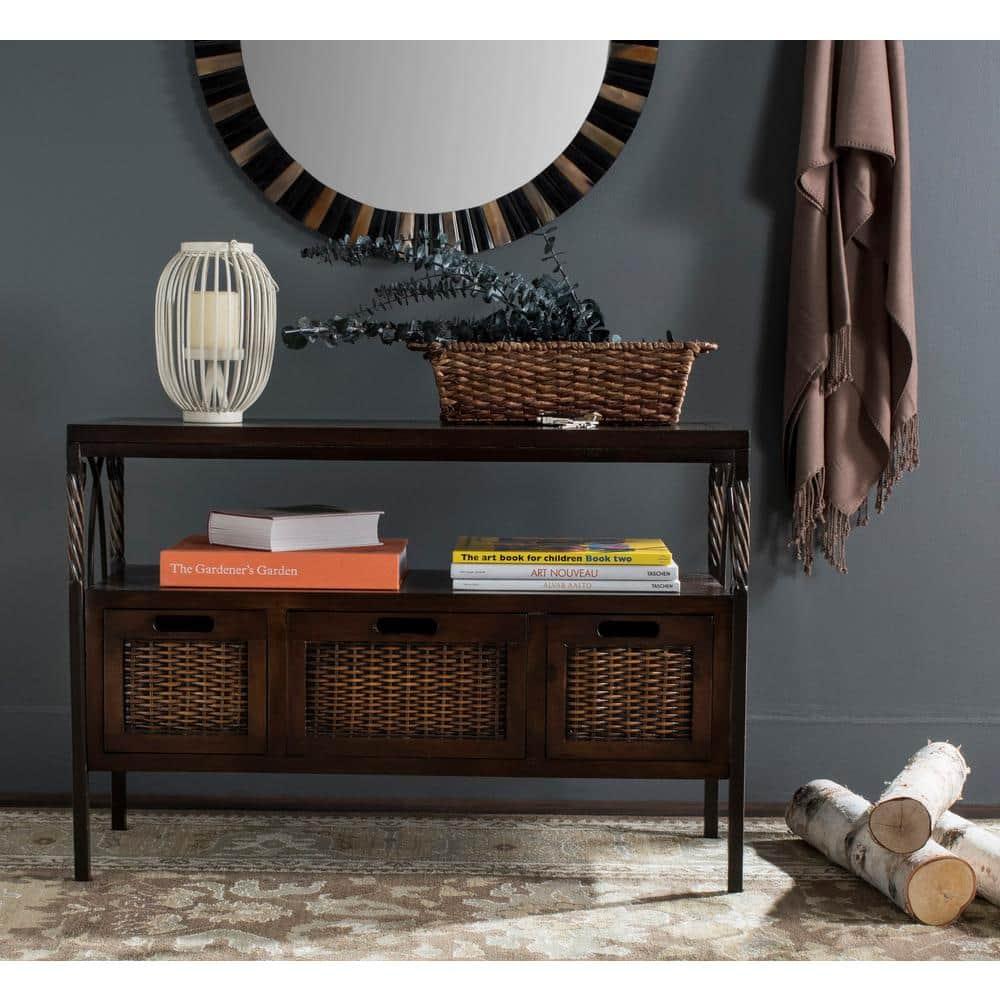 Joshua Media Console - AMH6532A - Brown - Safavieh Couture
