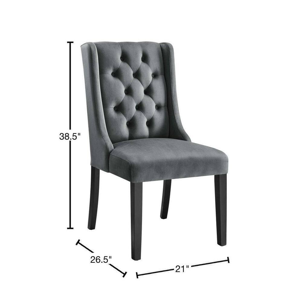 Modway Modway Baronet Performance Velvet Dining Chairs - Set of 2