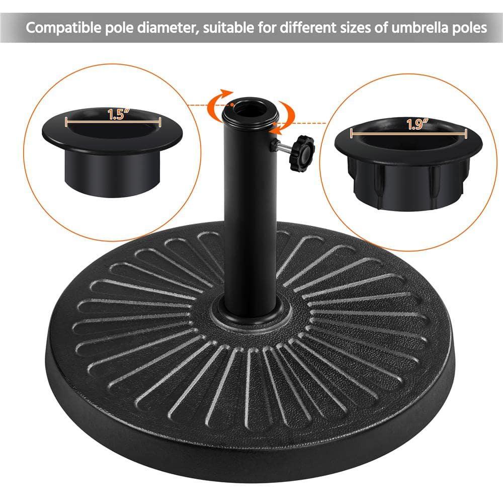 Yaheetech Outdoor Patio Market Umbrella Base Stand, Black