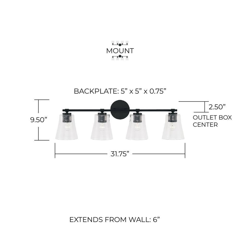 4 - Light Dimmable Vanity Light