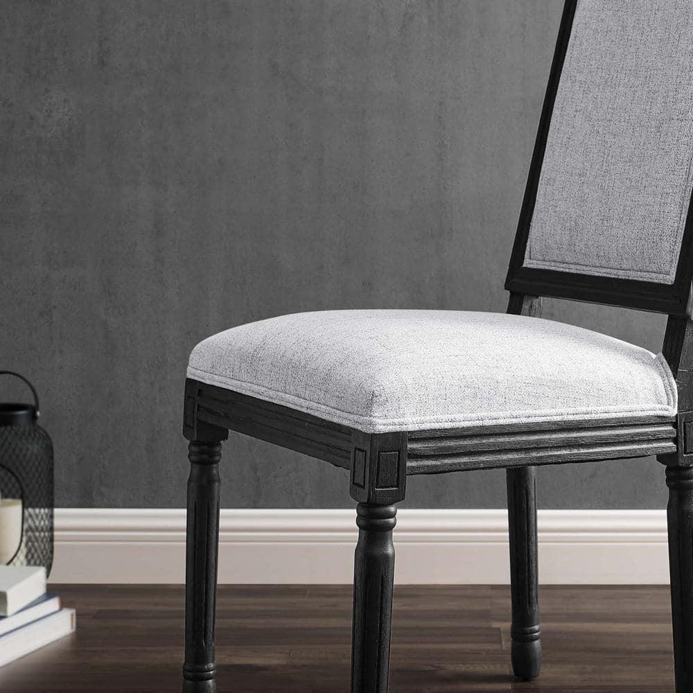 Modway Court French Vintage Upholstered Fabric Dining Side Chair