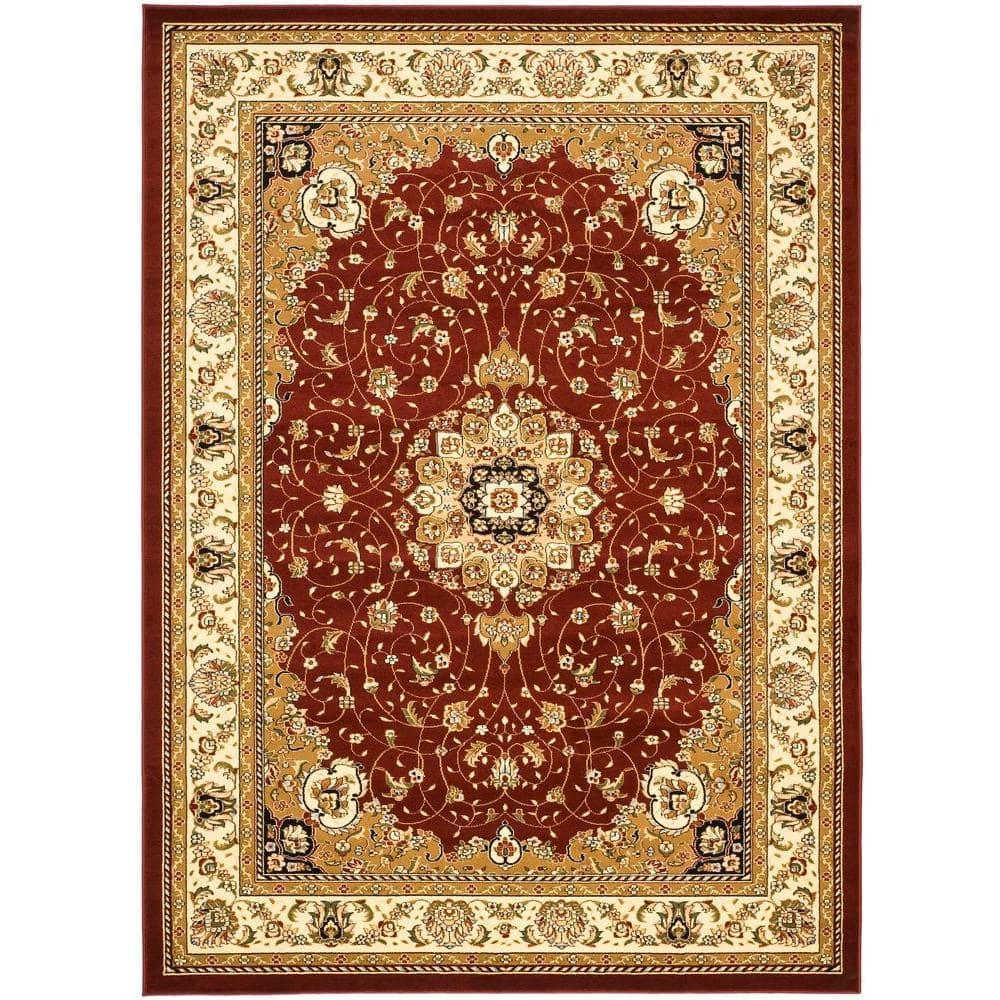 Lyndhurst LNH329 Power Loomed Area Rug - Red/Ivory - 8'x11' - Safavieh