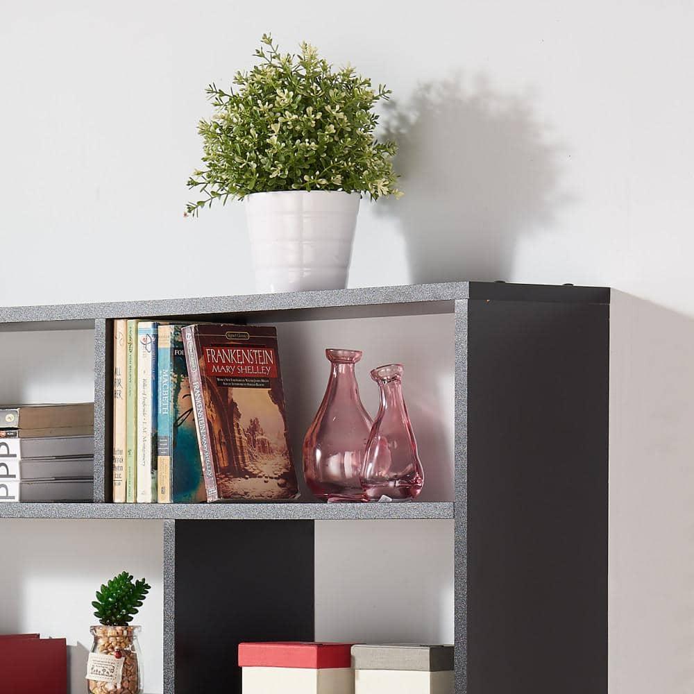 37" x 31.5" Rectangular Shelf Unit Black - Danya B.: Modern Storage, Floating Design, MDF Composite