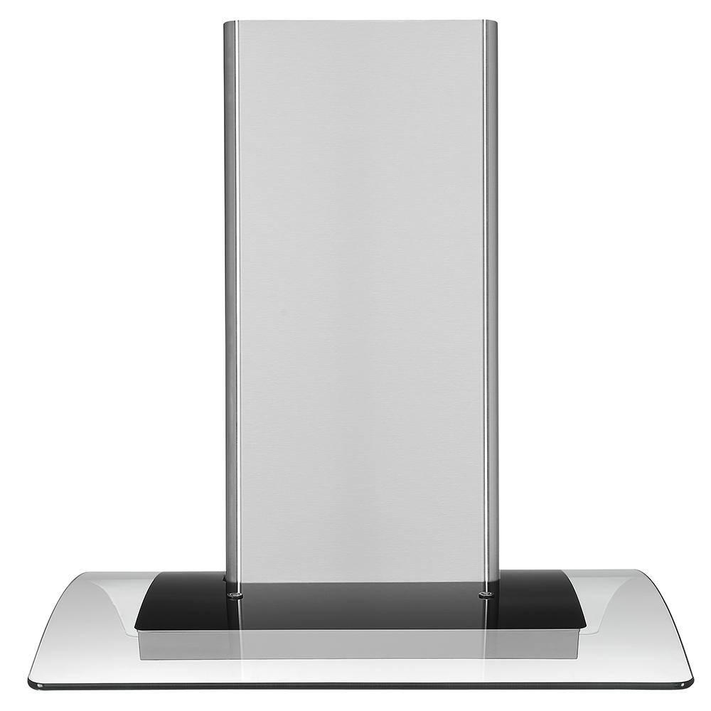 Ancona Convertible Island Glass Canopy Range Hood, Night Light Feature, 36 in.