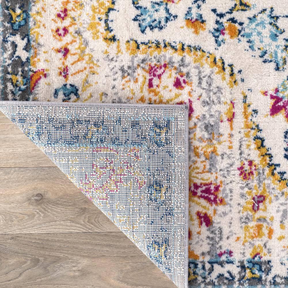 World Rug Gallery Distressed Vintage Bohemian Gray 7'10" x 10' Area Rug