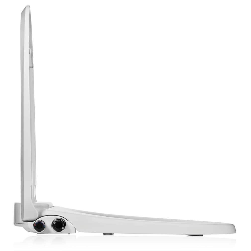 Brondell Bidet Toilet Seat Non-Electric Swash Ecoseat, Fits Elongated Toilets, White - Dual Nozzle System, Ambient Water Temperature - Bidet with Easy Installation