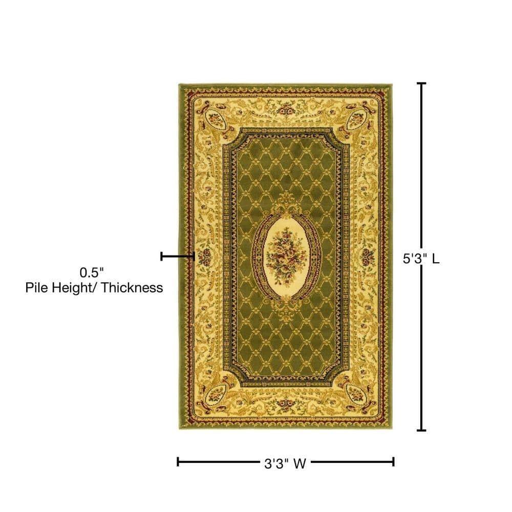 Lyndhurst LNH223 Power Loomed Accent Rug - Sage/Ivory - 3'3"x5'3" - Safavieh.