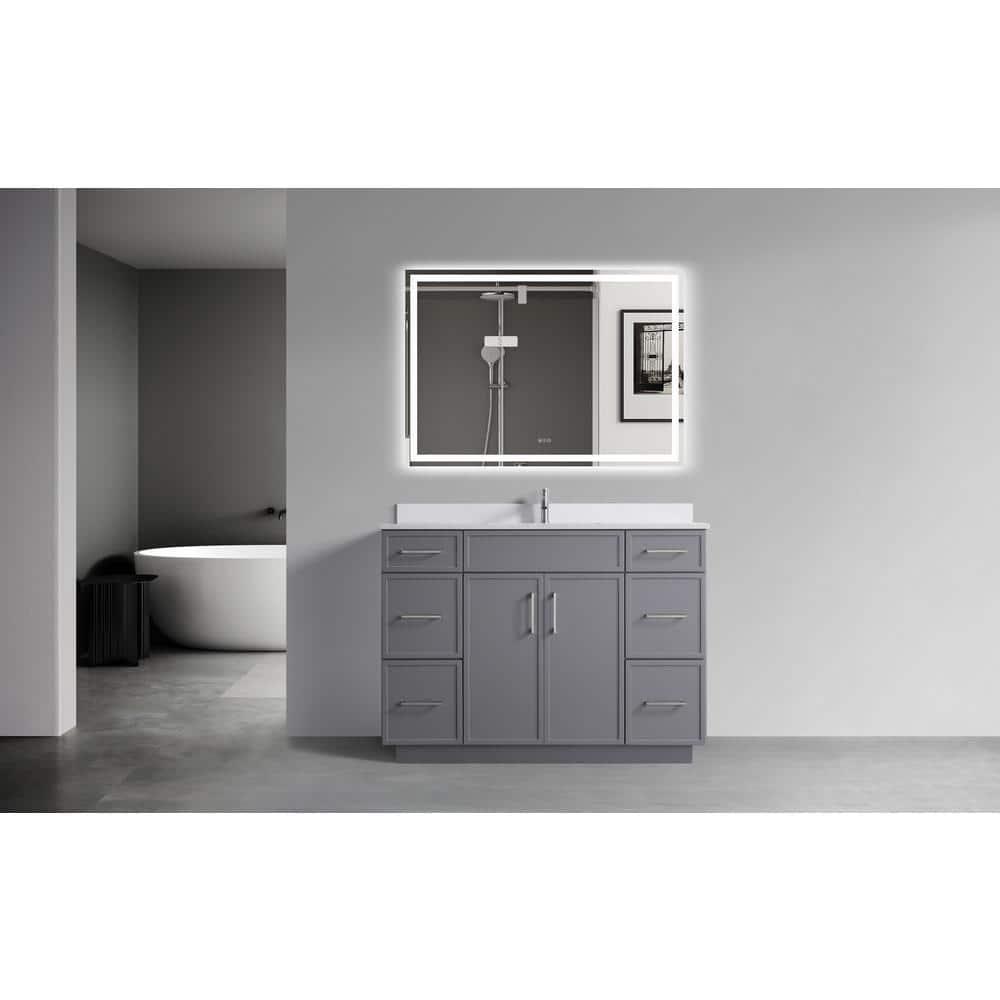 Freestanding Vanity with Sink 2 Doors + 6 Drawers - 48"