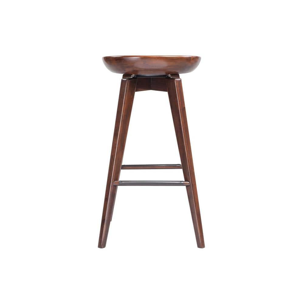 Bali 31" Barstools Hardwood/Espresso - Boraam: Fixed Height, Backless, 300 lbs Capacity