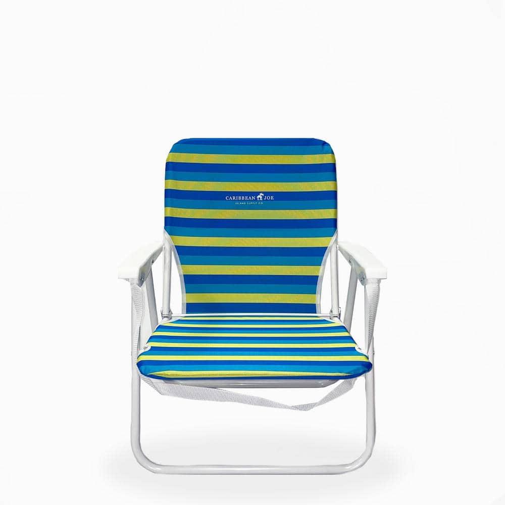 Caribbean Joe Burlap Folding Beach Chair