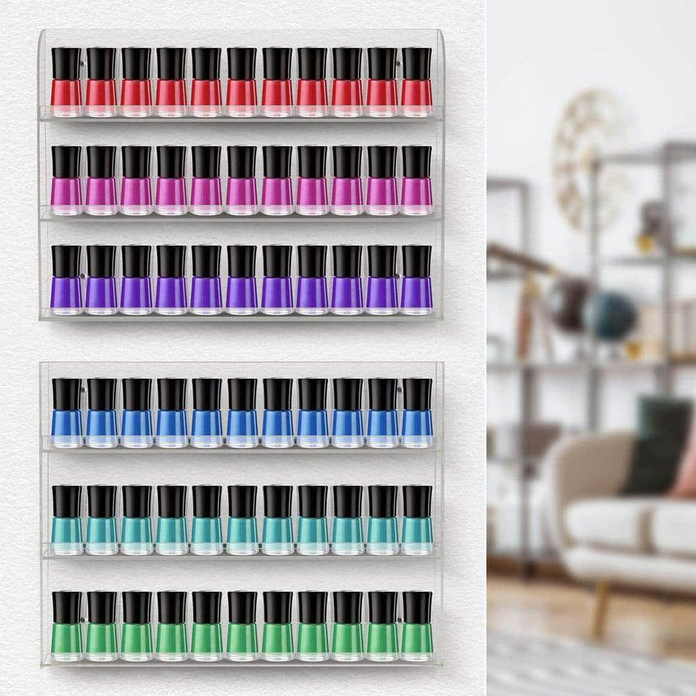 Sorbus Sorbus 6-Tier Acrylic Nail Polish Wall Rack Display