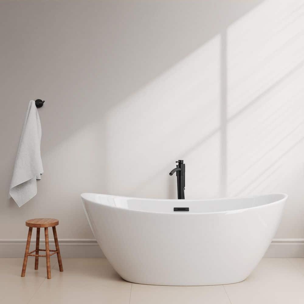 Dorrit 66" x 32" Freestanding Soaking Acrylic Bathtub