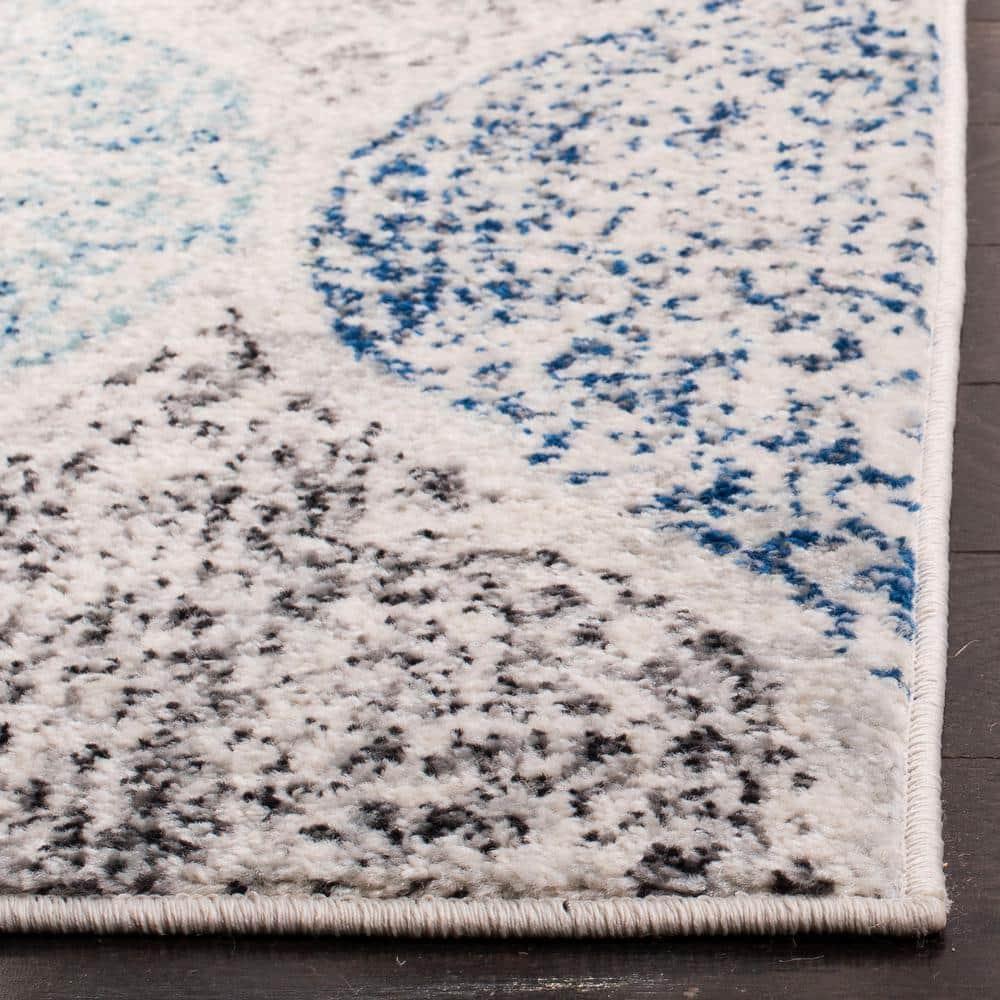 Madison MAD604 Power Loomed Indoor Area Rug - Ivory/Blue - 6'7"x9'2" - Safavieh