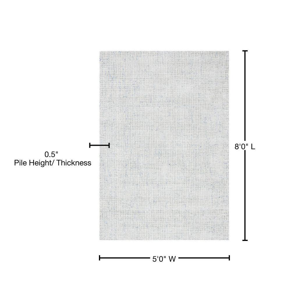 Abstract ABT469 Hand Tufted Area Rug - Silver/Blue - 5'x8' - Safavieh .