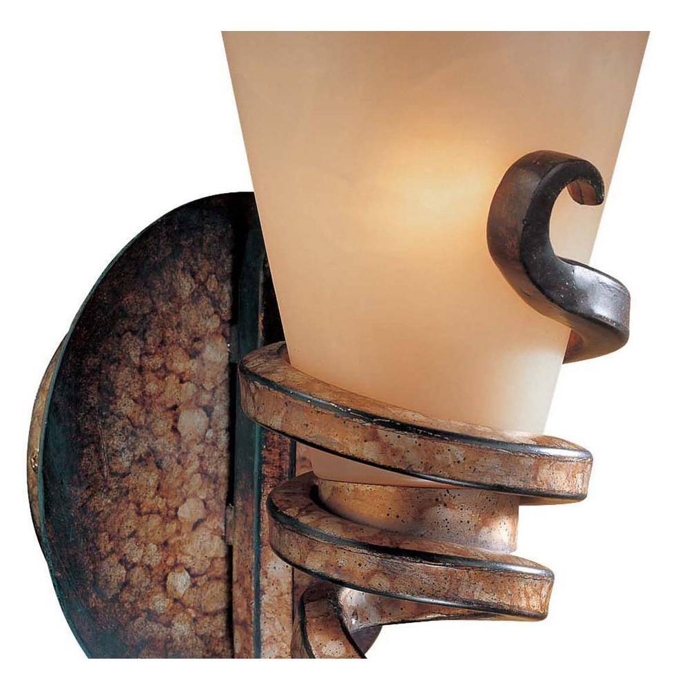 Elegant Tofino Bronze Wall Sconce with Marbre Grabar Glass