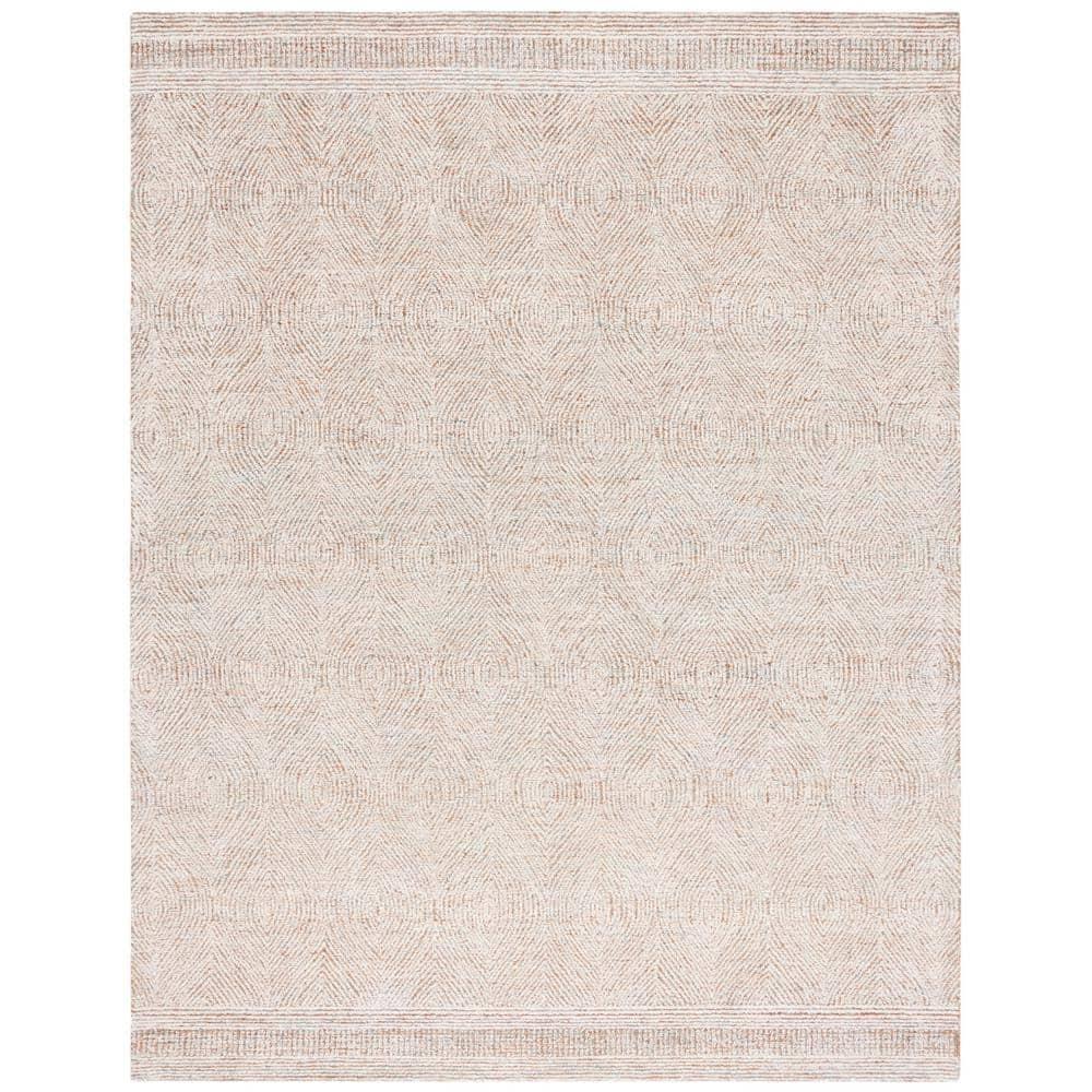 Abstract ABT340 Handmade Indoor Area Rug - Ivory/Rust - 12'x18' - Safavieh