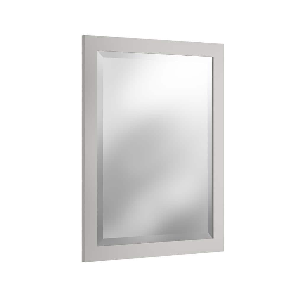 Alaterre Furniture 24" Beveled Bath Vanity Mirror, Gray