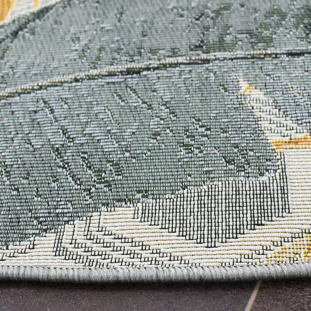 Barbados BAR524 Power Loomed Indoor/Outdoor Area Rug - Gray/Gold - 8' round - Safavieh.