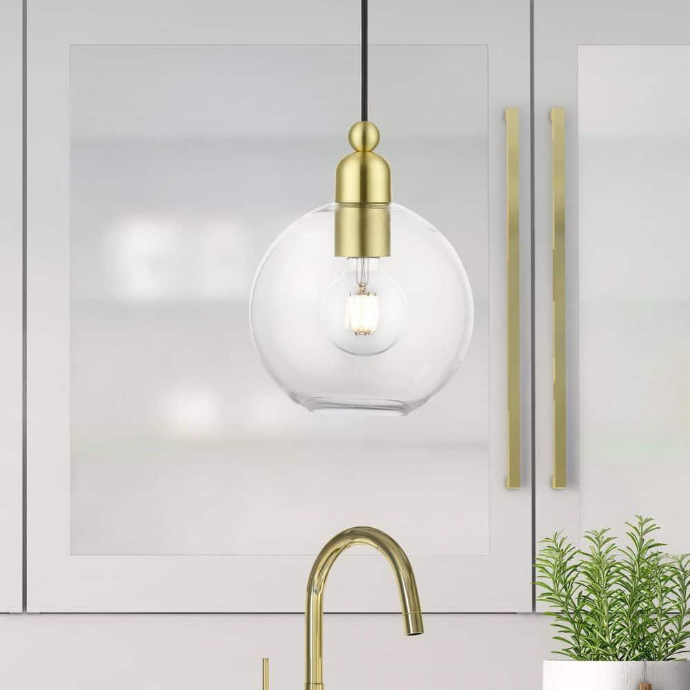 Livex Lighting Downtown 1 - Light Pendant in  Satin Brass