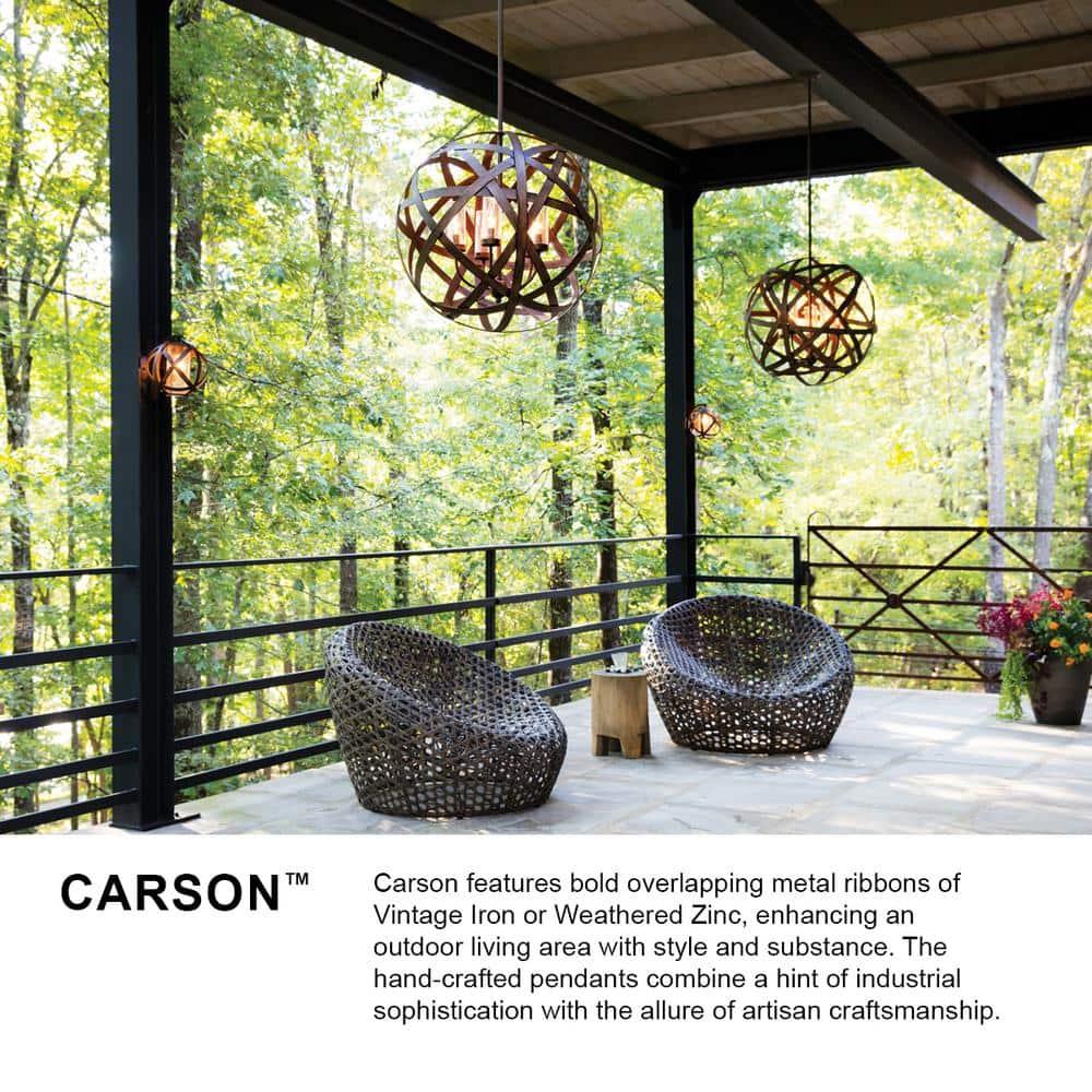 Hinkley Lighting - Carson - 3 Light Medium Outdoor Orb Hanging Lantern in
