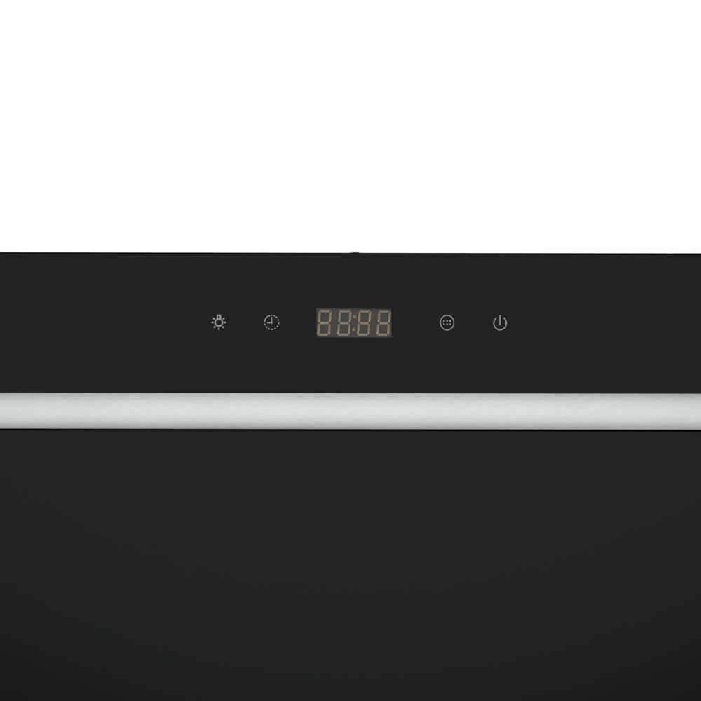 Streamline 36 In. T-11503-1-DL Isernia Ductless Insert 350 CFM Range Hood In Glossy Black With Mesh Filters, Touchpad Control, LED Lights