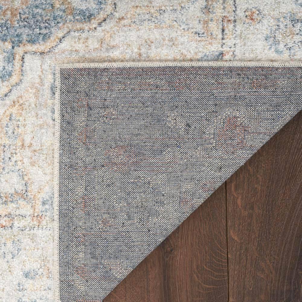 Nourison Astra Machine Washable Vintage Medallion Indoor Rug Denim Multi 6'7" x 9'