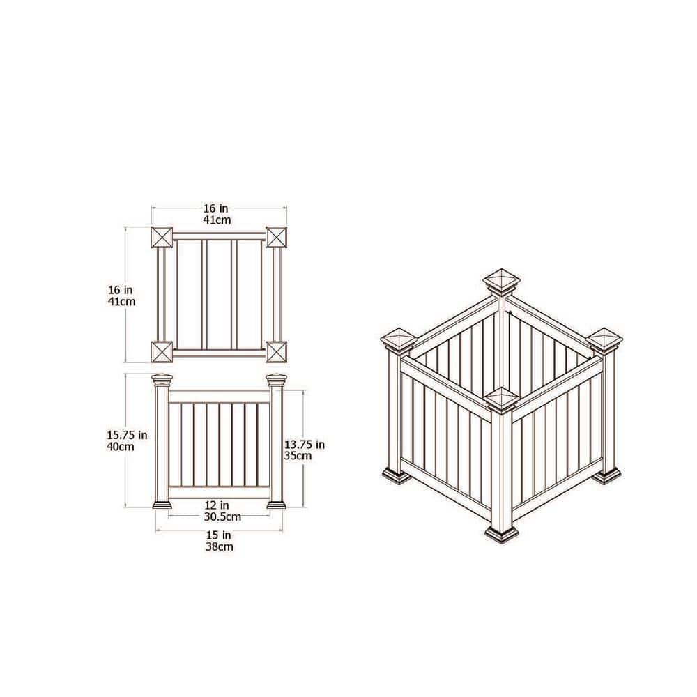 Vita White Vinyl Planter Box & Reviews | Wayfair