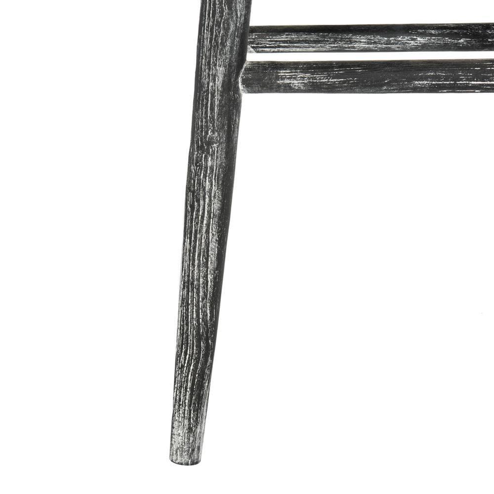 Colton Wood Bar Stool - BST1001 - Black/White Wash/Sungkai Wood - Safavieh