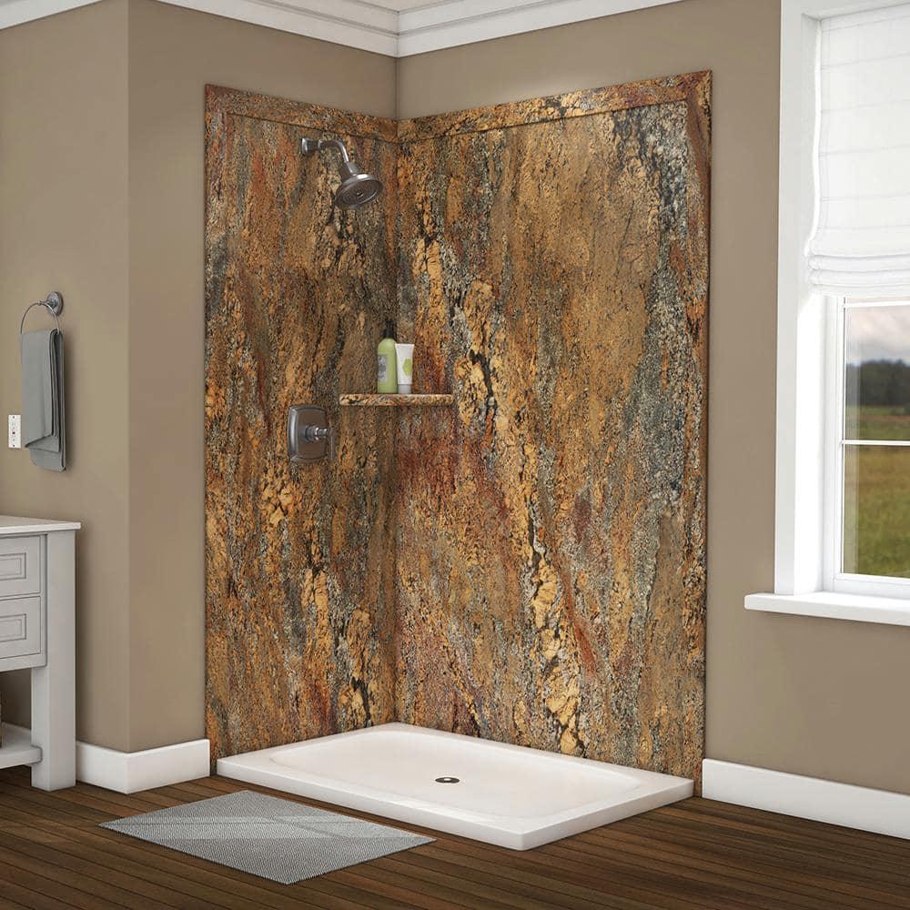 FlexStone Elegance 2-Panel 48"W x 36"D x 80"H Corner Shower Surround