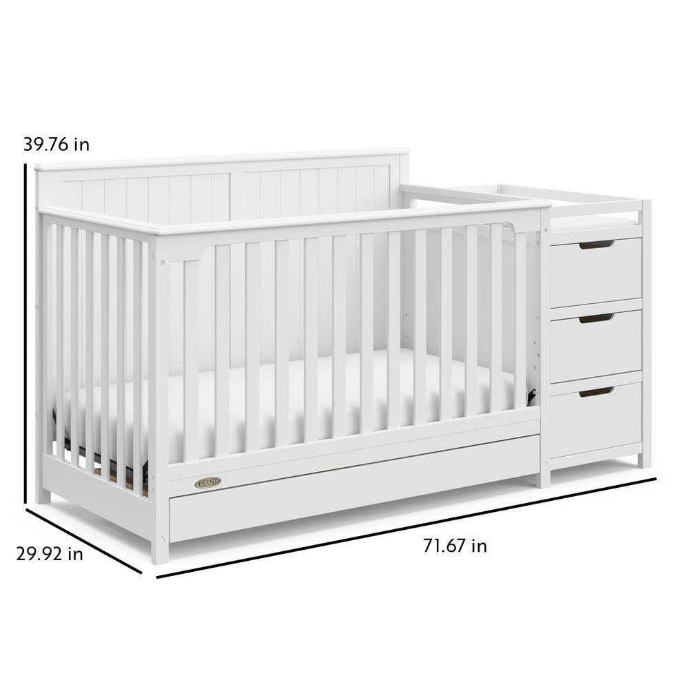 Graco Hadley 5-in-1 Convertible Crib and Changer with Storage