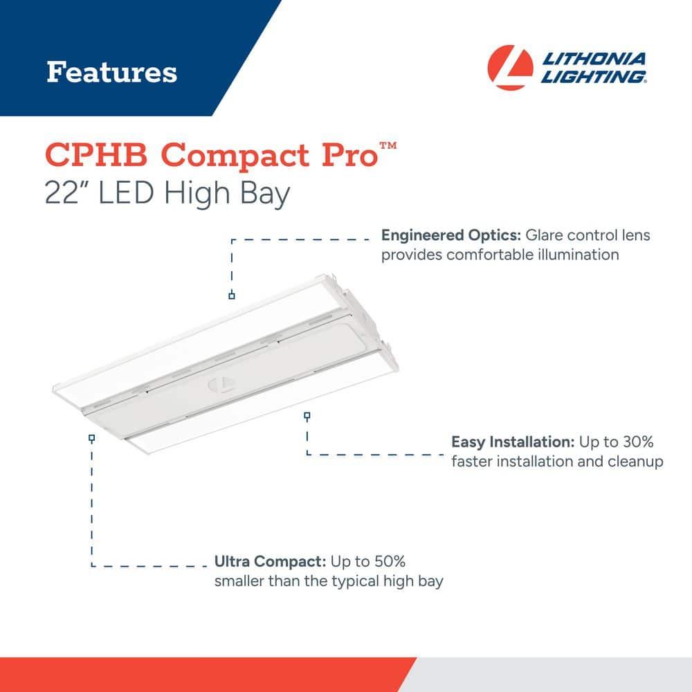Lithonia Lighting Dimmable Rectangle High Bay Ceiling Light