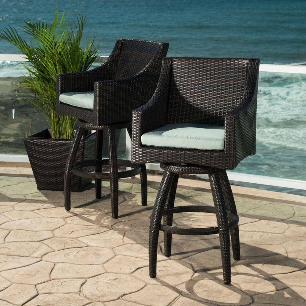 Wildon Home® Fionnula 30" Patio Bar Stool With Sunbrella Cushion Covers (Set of 2)