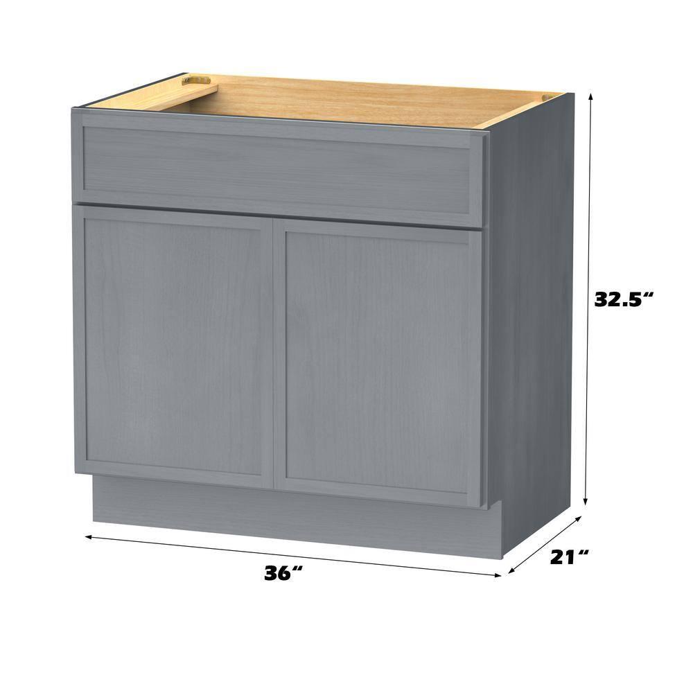 36" W Birch Plywood Freestanding Single Base Storage Cabinet with Soft Close Door