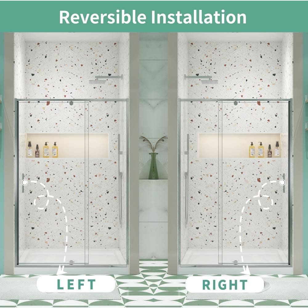 RAY'S RUGS & FLOORING LLC 12RRFR142461LTS 38-42" W x 71" H Pivot Frame Sliding Shower Door with 6mm Tempered Glass