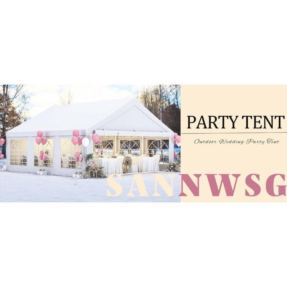 10x20FT Party Tent, Heavy Duty Canopy Tent with Removable Sidewals, Outdoor Wedding Tent for Parties Patio Gazebo Shelter for Wedding Holiday Birthday BBQ Backyard, White