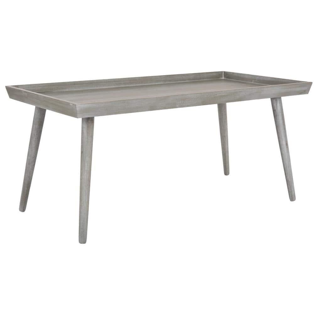 Nonie Coffee Table With Tray - Slate Grey - Safavieh