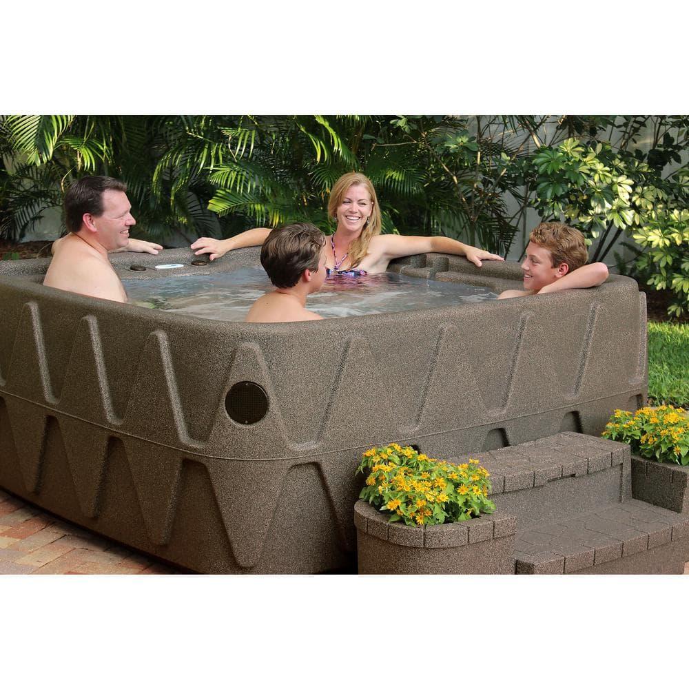 AquaRest Discover AR500 Premium 5-Person 29-Jet Plug & Play Hot Tub with Ozonator, LED Waterfall and Stainless Steel Heater