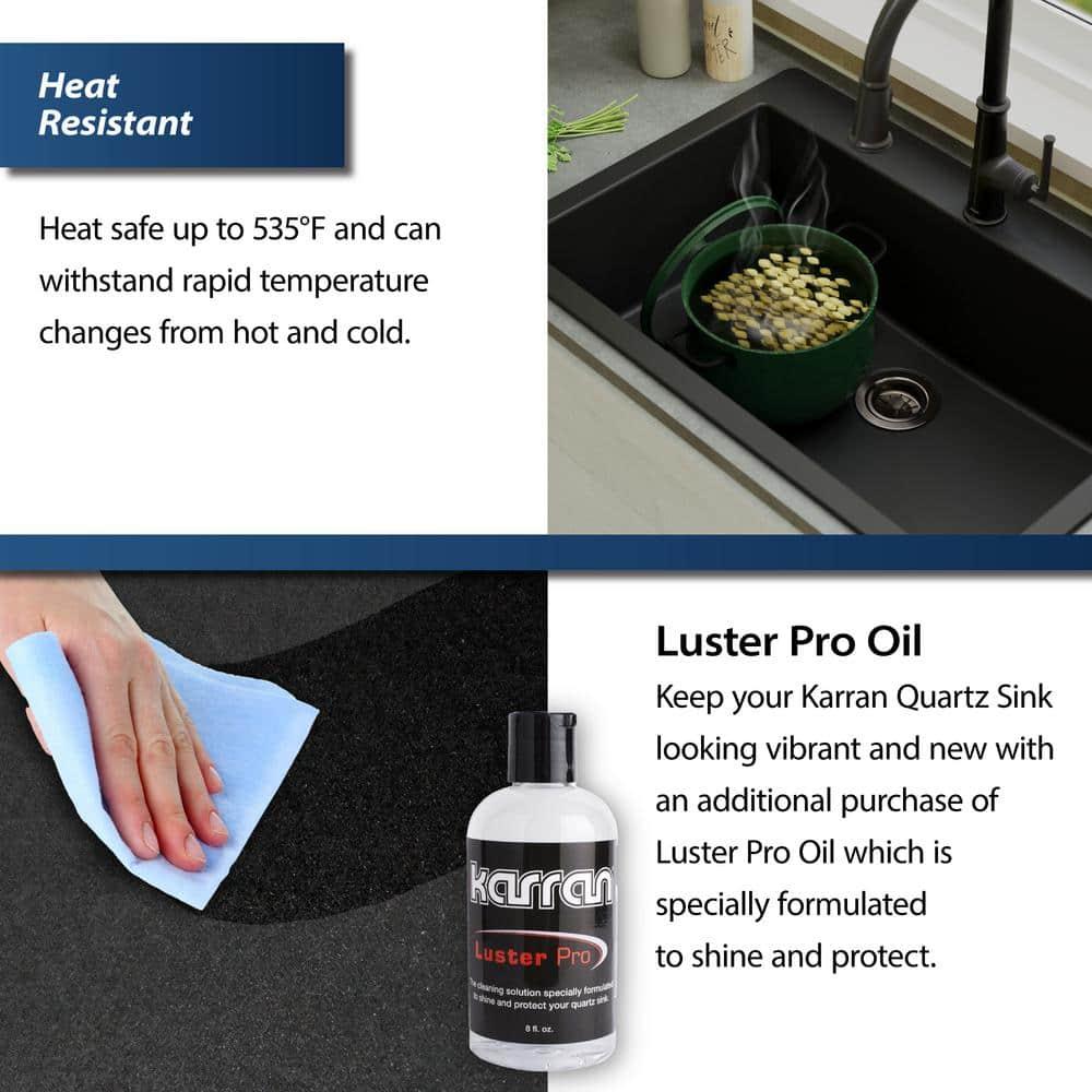 Karran Undermount Quartz Composite 31-3/4'' X 19-1/4'' Single Bowl Kitchen Sink