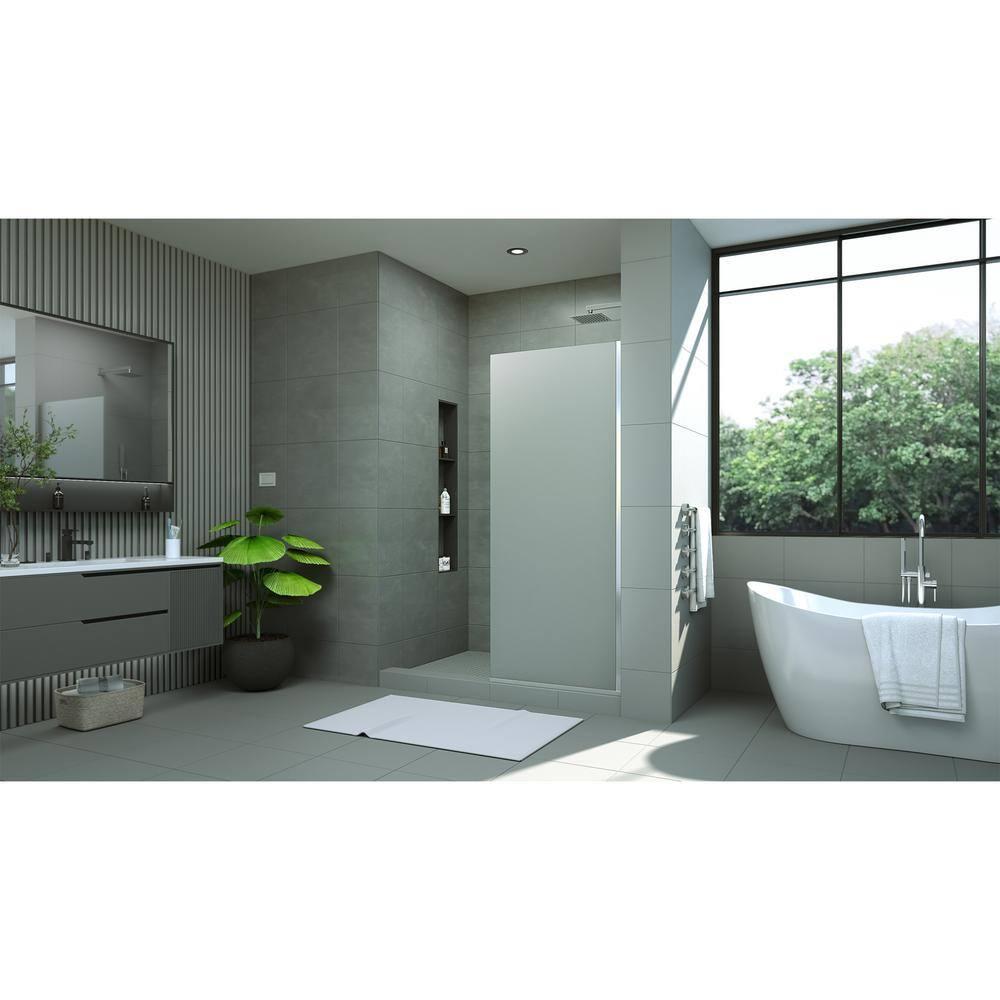 DreamLine Linea 30 in. W x 72 in. H Frameless Shower Screen in Brushed Nickel