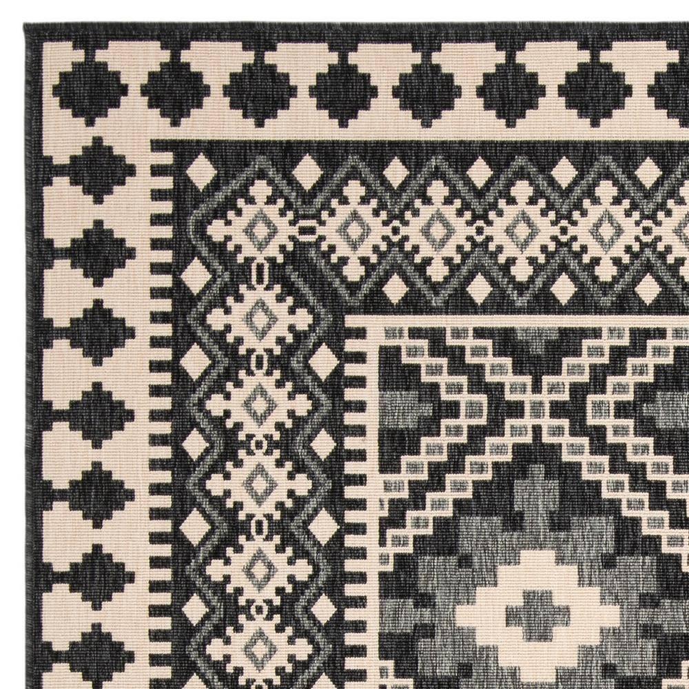 Veranda VER099 Power Loomed Indoor/Outdoor Area Rug - Ivory/Grey - 3'x3' - Safavieh.