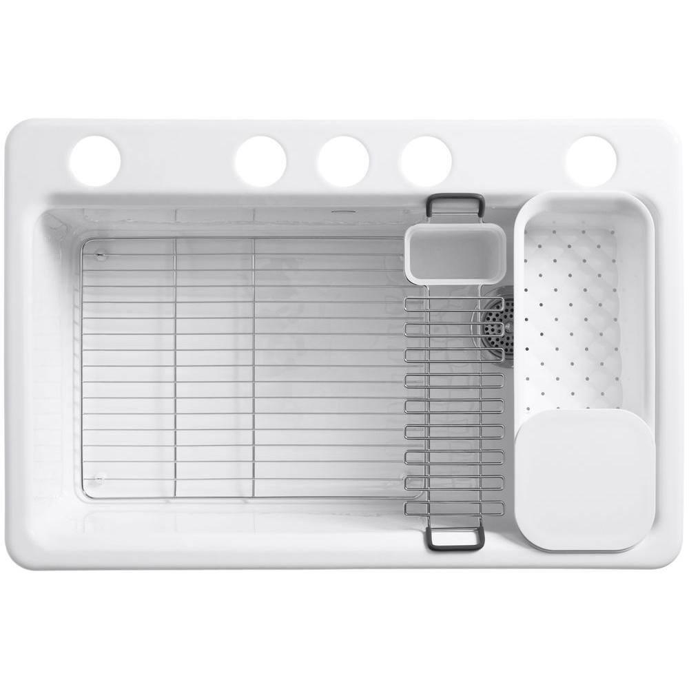 Riverby 33" x 22" x 9-5/8" Under-Mount Single-Bowl Kitchen Sink with Accessories