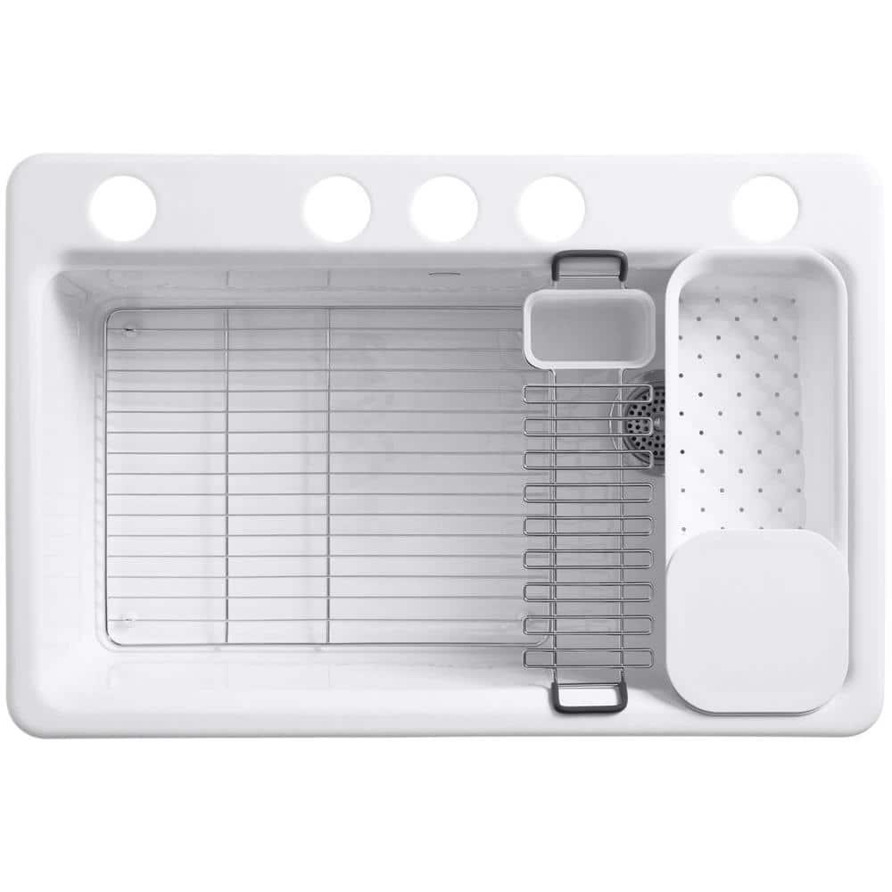 Riverby 33" x 22" x 9-5/8" Under-Mount Single-Bowl Kitchen Sink with Accessories