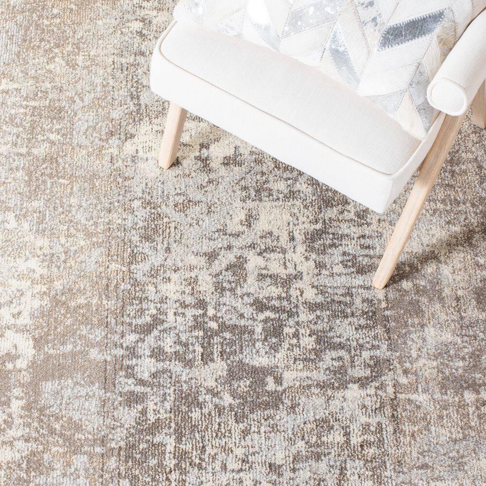 Madison MAD471 Power Loomed Indoor Runner Rug - Grey/Beige - 2'2"x16' - Safavieh