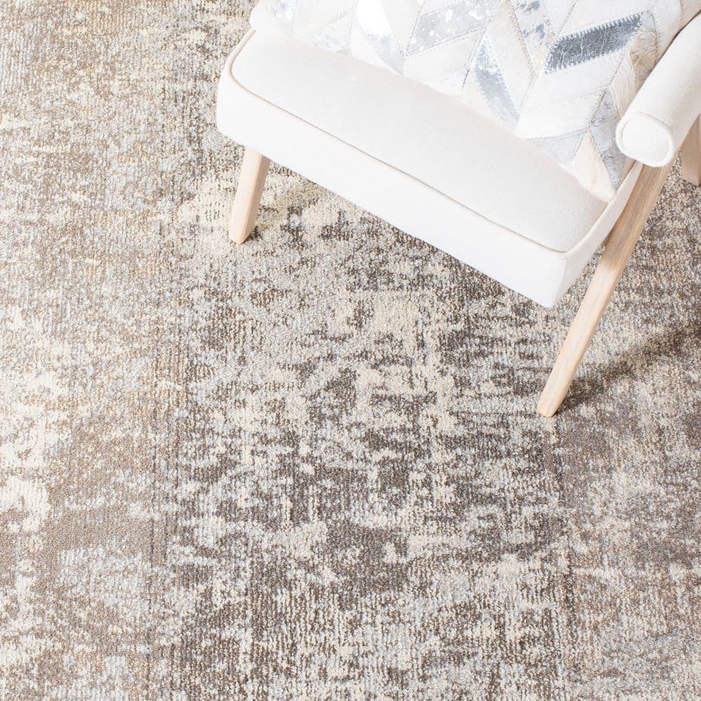 Madison MAD471 Power Loomed Indoor Runner Rug - Grey/Beige - 2'2"x6' - Safavieh