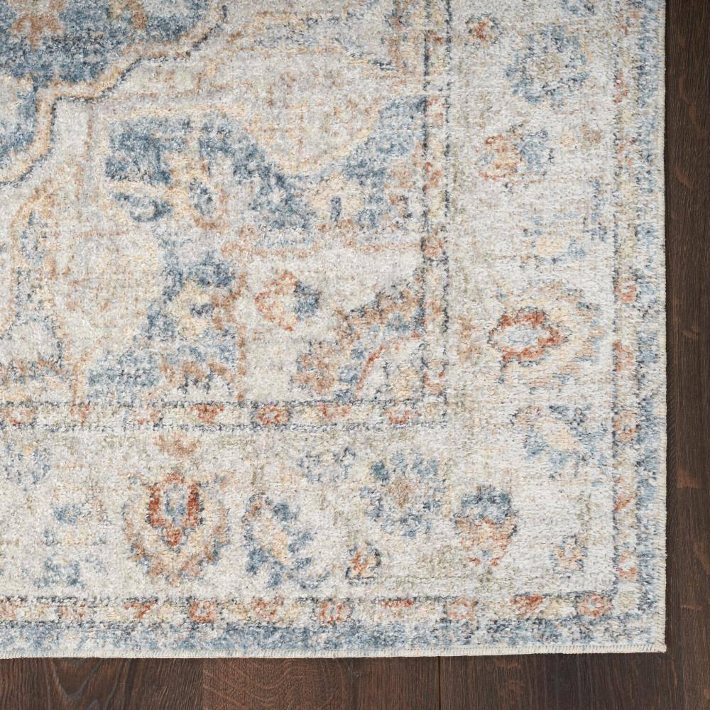 Nourison Astra Machine Washable Vintage Medallion Indoor Rug Denim Multi 7'10" x 10'