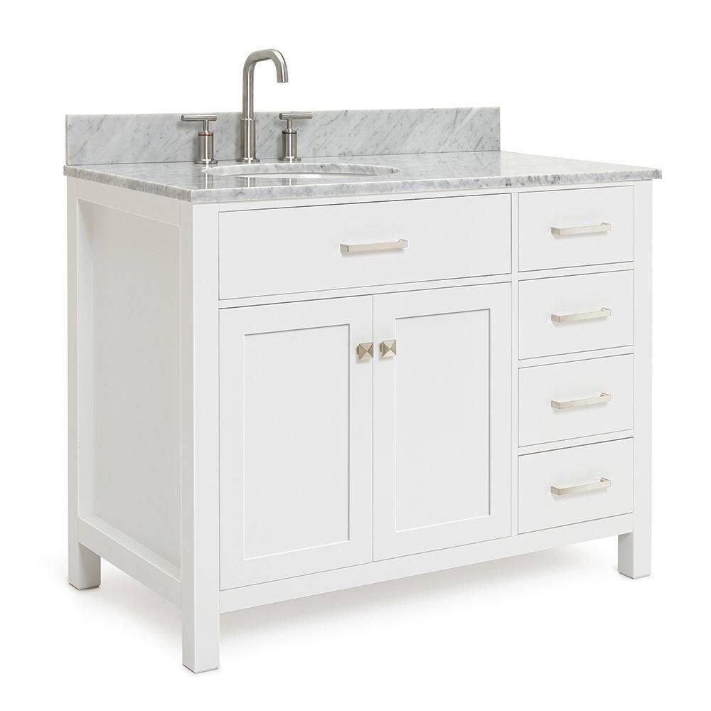 Ariel H036slcqrvo Bristol 36" Free Standing Single Basin Vanity Set - White
