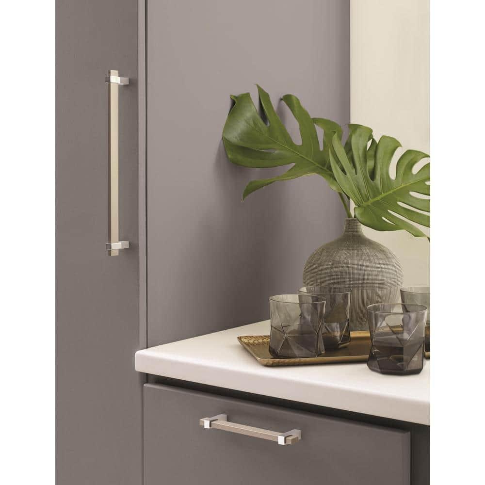 Amerock Mulino 5-1/16 inch (128mm) Center-to-Center Silver Champagne/Polished Chrome Cabinet Pull